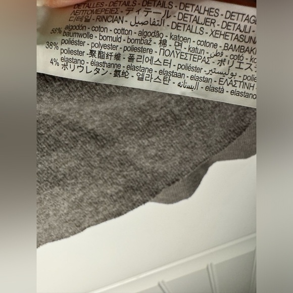 Zara Gray Crew Neck Cropped Sweater - Picture 3 of 5